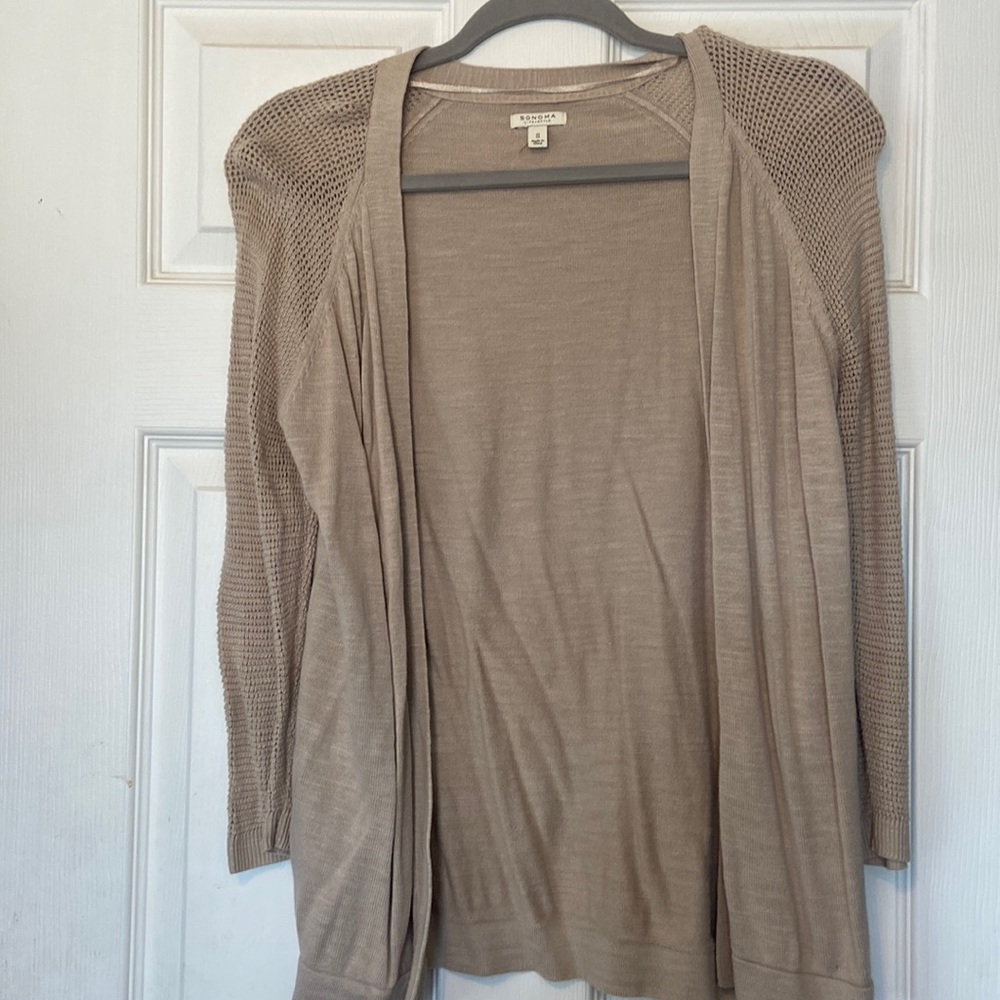 Light brown knit cardigan